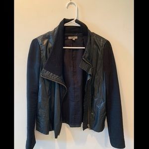 Faux leather two toned jacket